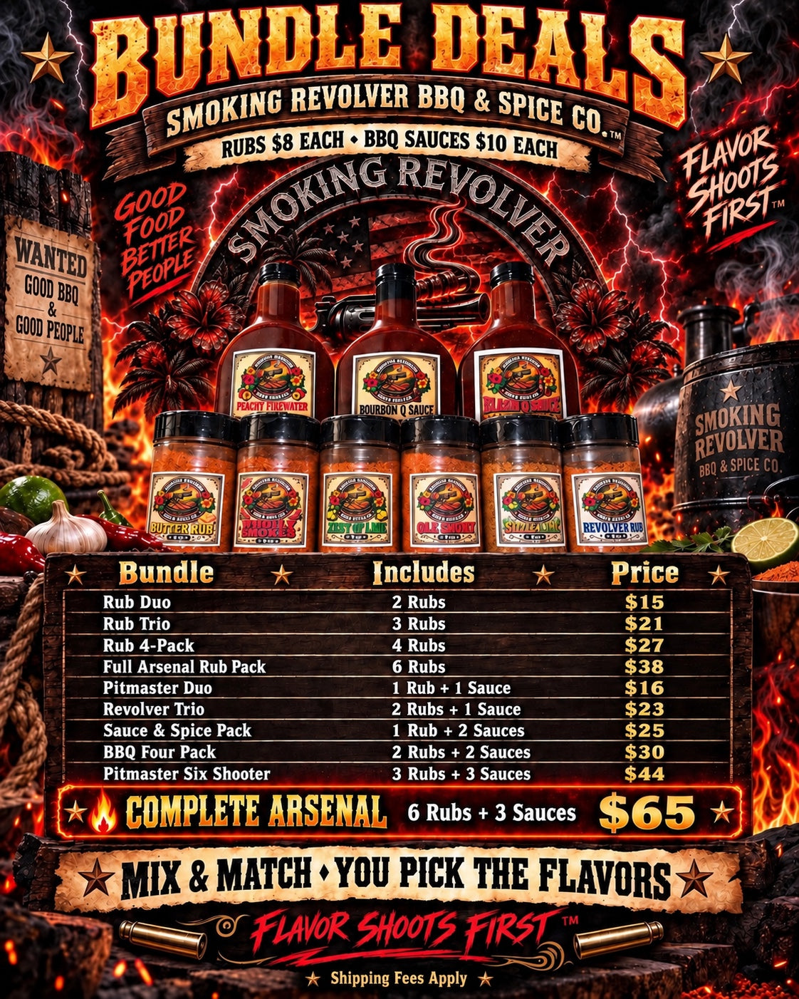 Smoking Revolver bundle deals flyer